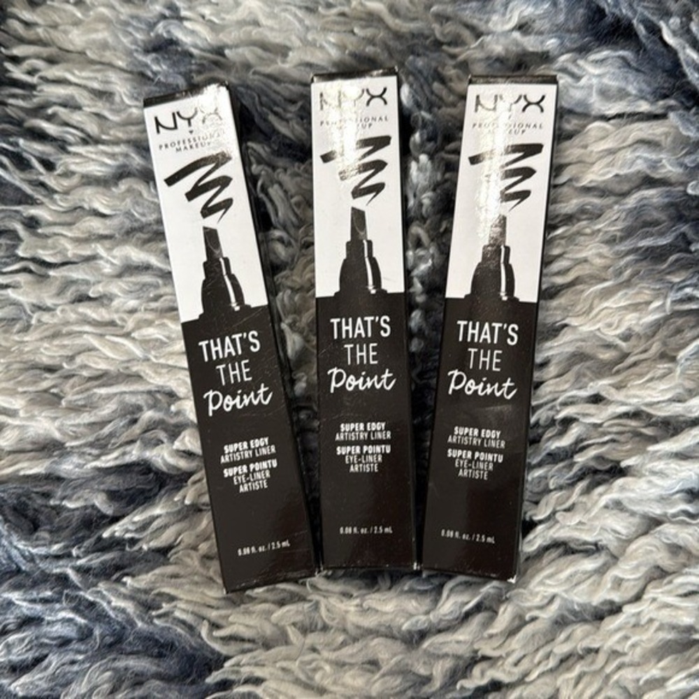 Lot of 3 NYX That's The Point Black Eyeliner *RETIRED* new in box - Picture 1 of 7